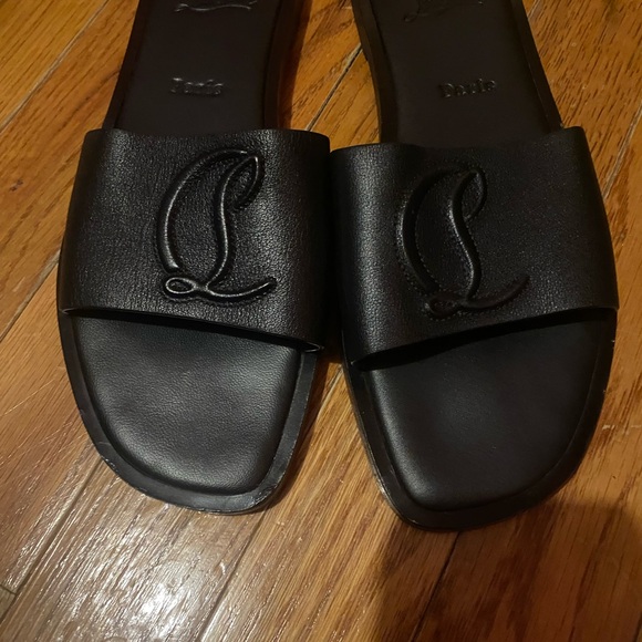 Authentic Christian Louboutin flat black mule size 37.5 - Picture 7 of 7